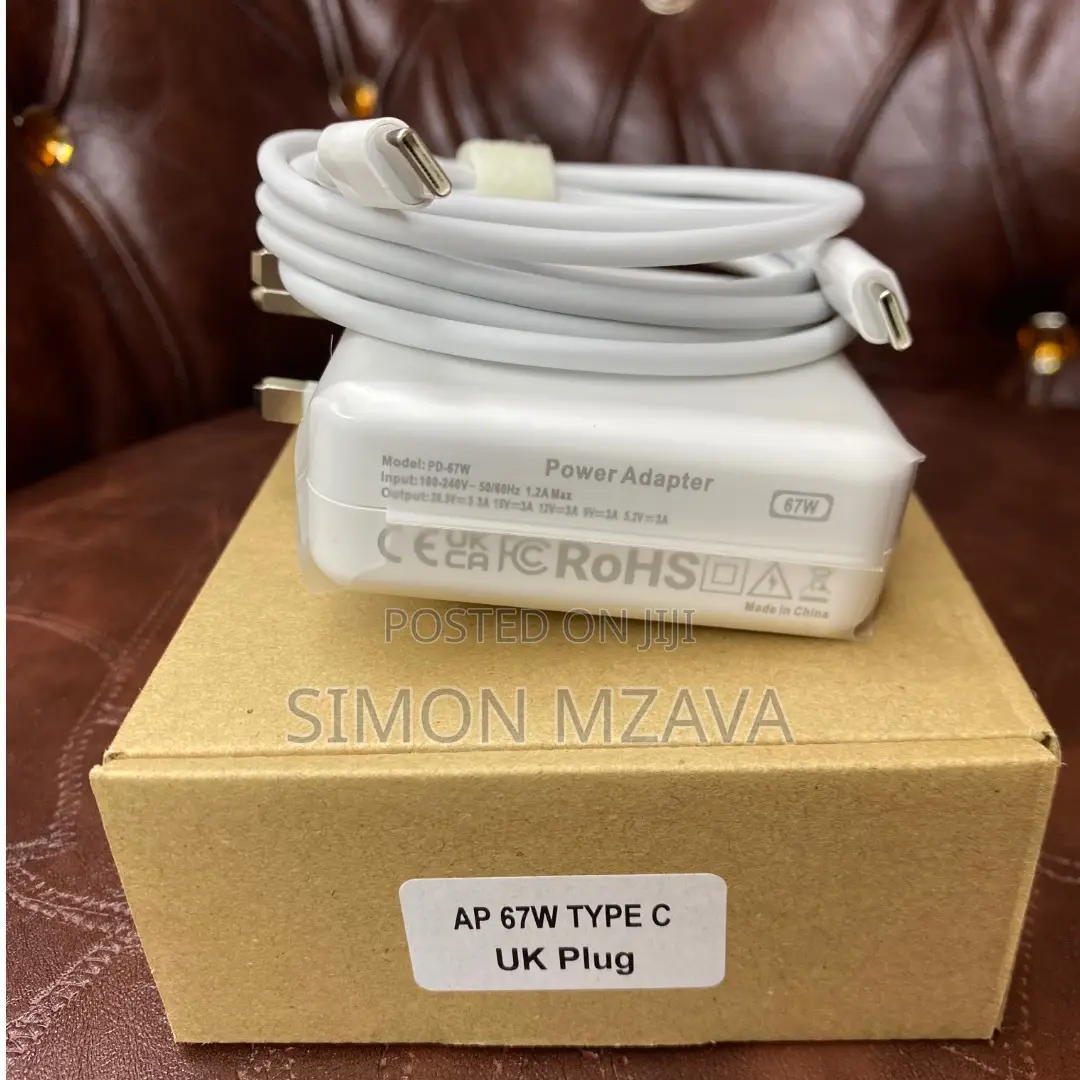 Type-C Charger for Laptops and Macbook.Power: 67w (20v⎓3.35a)