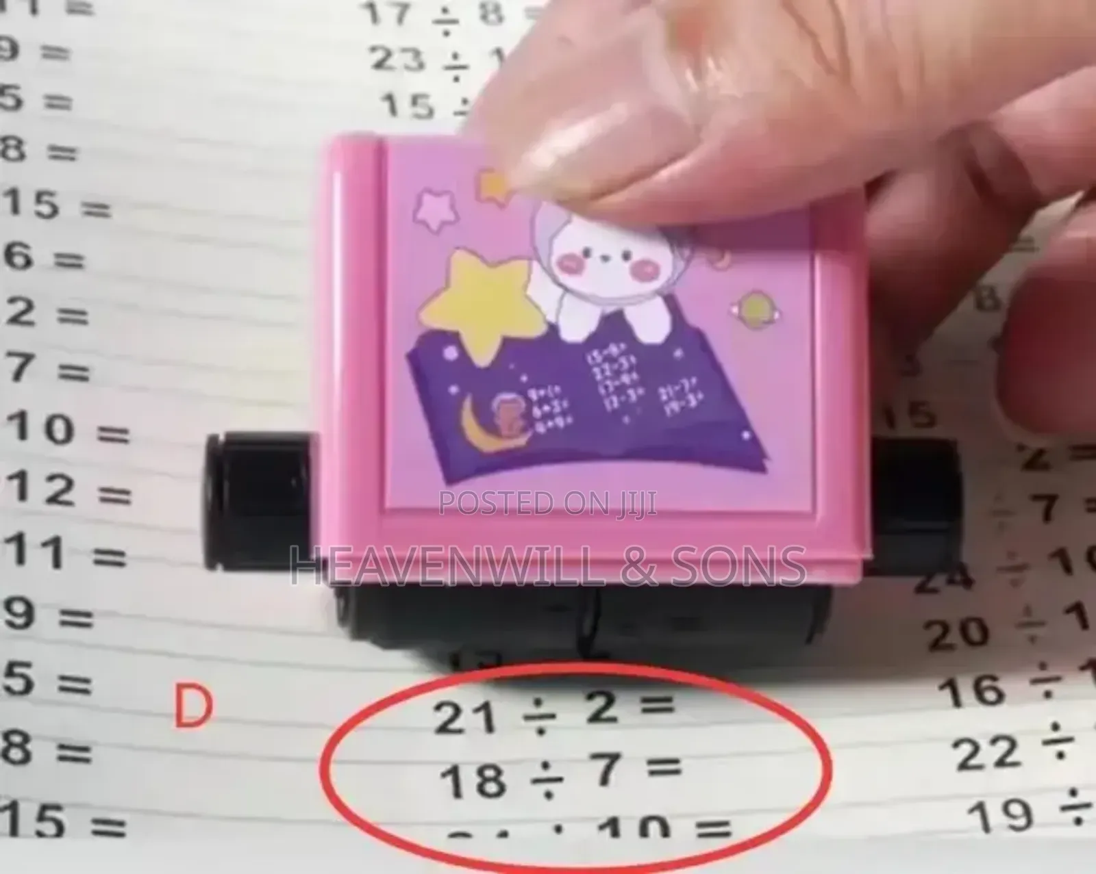 Maths Rolling Stamp Print Mathematics Questions For Primary-school