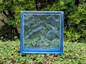 Glass Blocks Colored 19x19x8cm