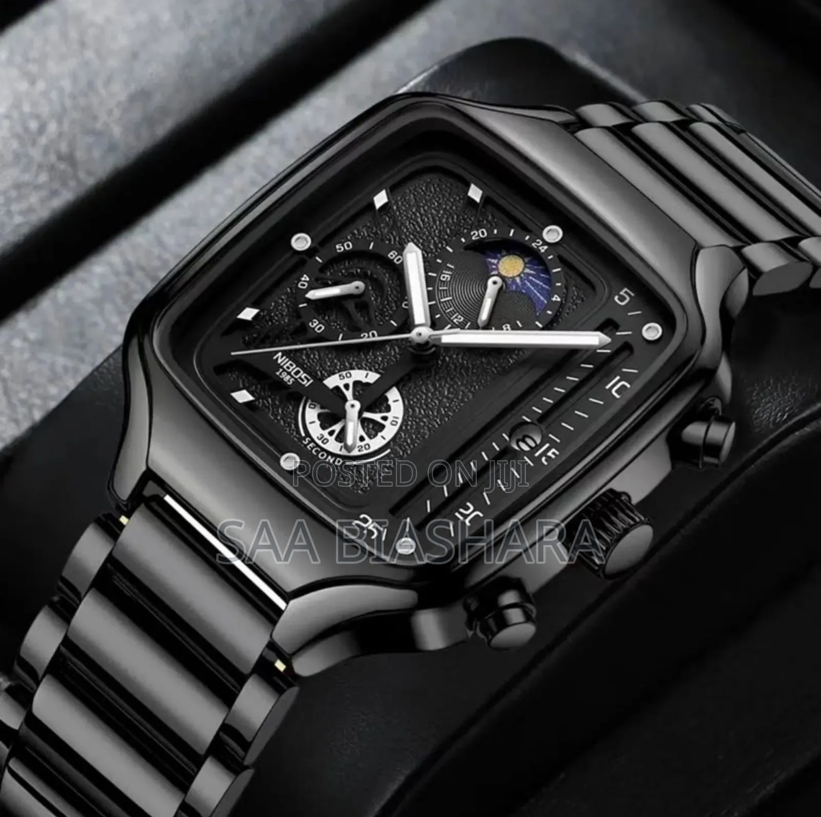 Nibosi Classic Watch Black Water Resistant Full Box