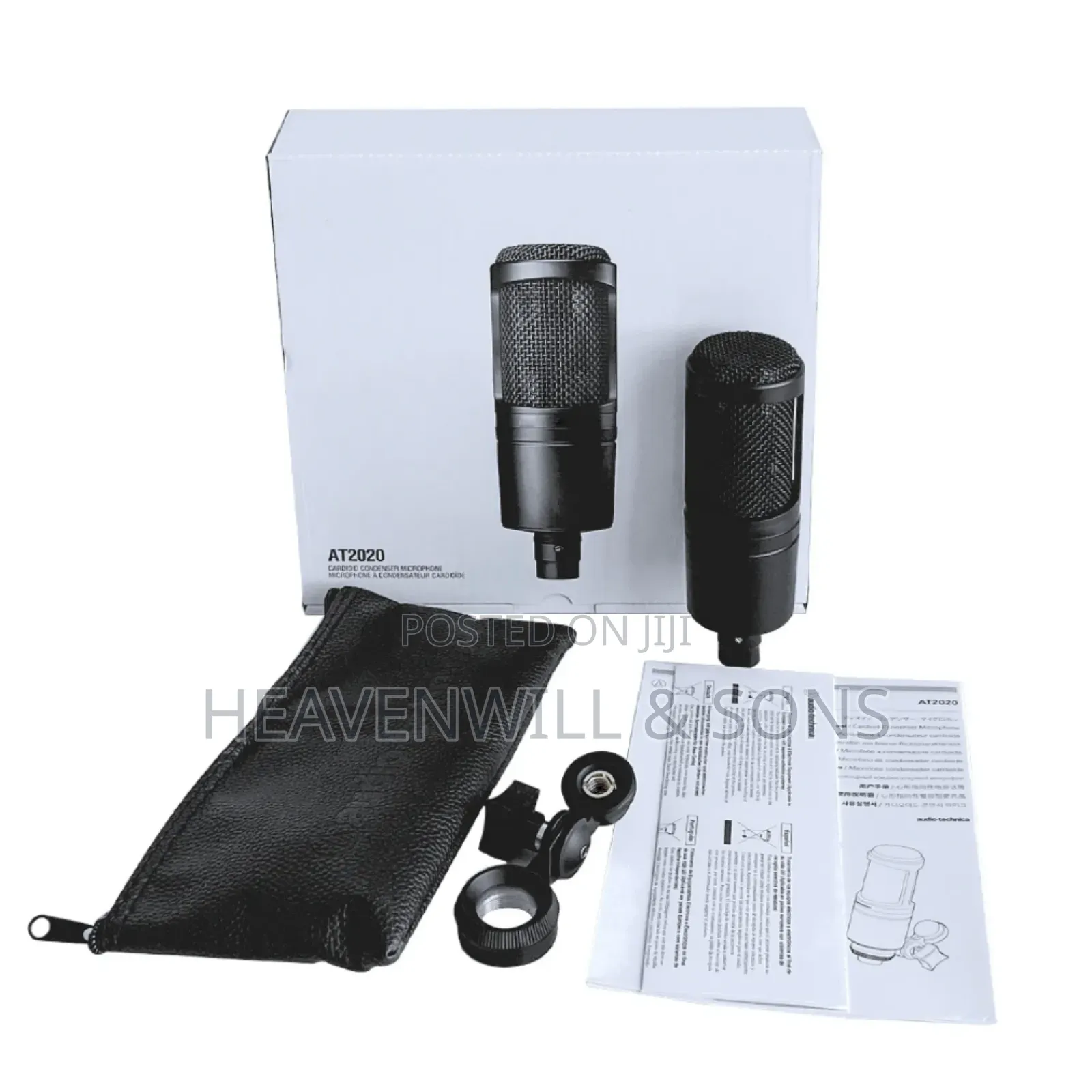 At2020 Style XLR Condenser Microphone for Podcast Studio Recording