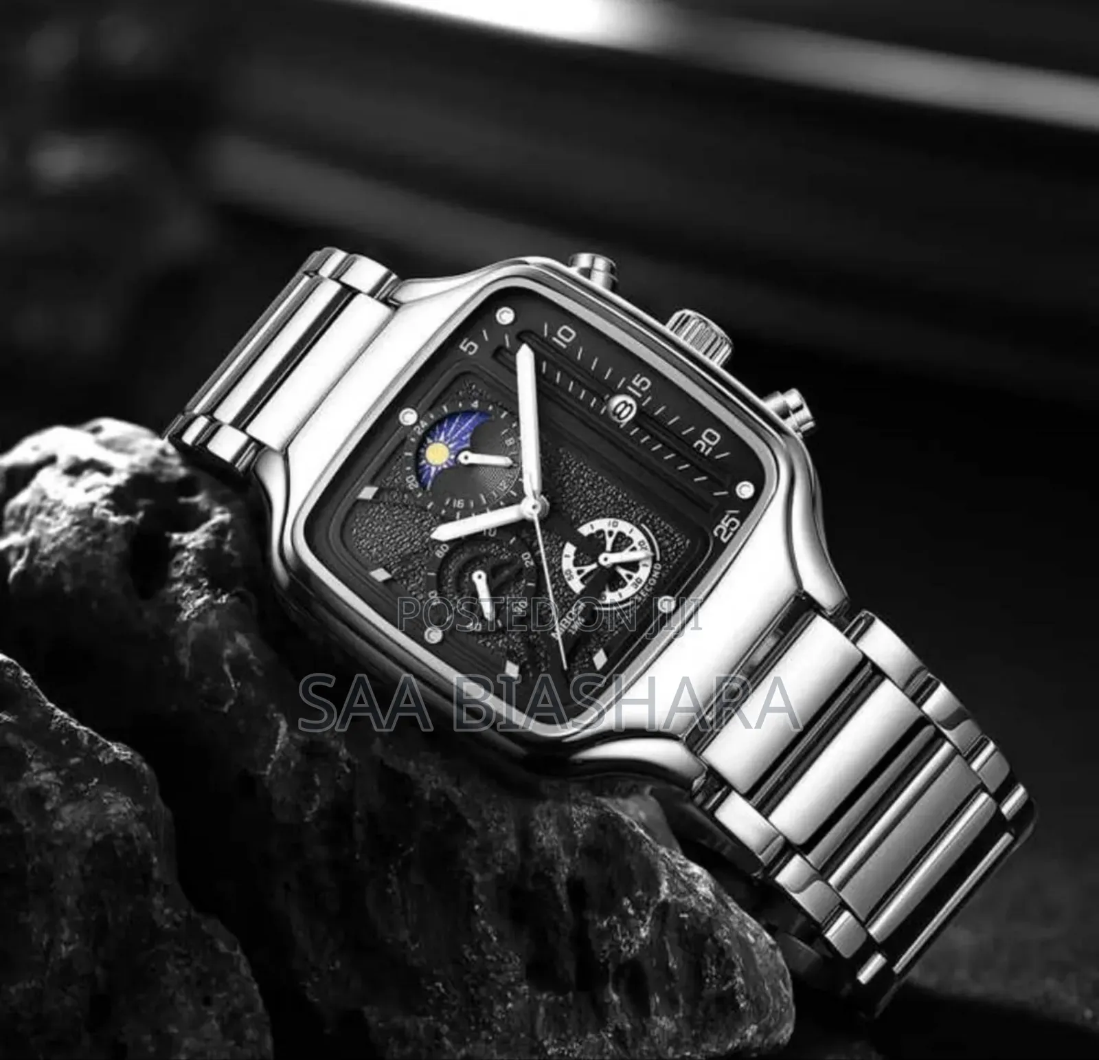 Nibosi Classic Watch Silver and Black Water Resistant