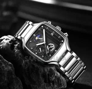 Nibosi Classic Watch Silver and Black Water Resistant