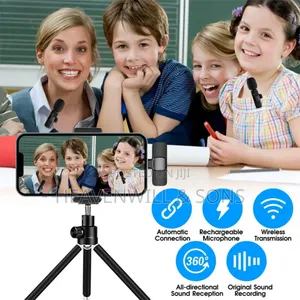 2-in-1 Wireless Mic for iPhone Android – Noise Cancelling