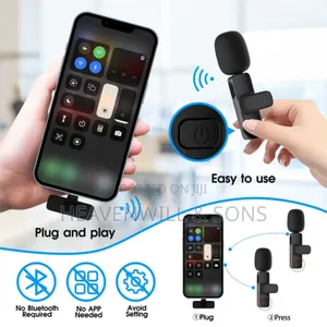 2-in-1 Wireless Mic for iPhone Android – Noise Cancelling