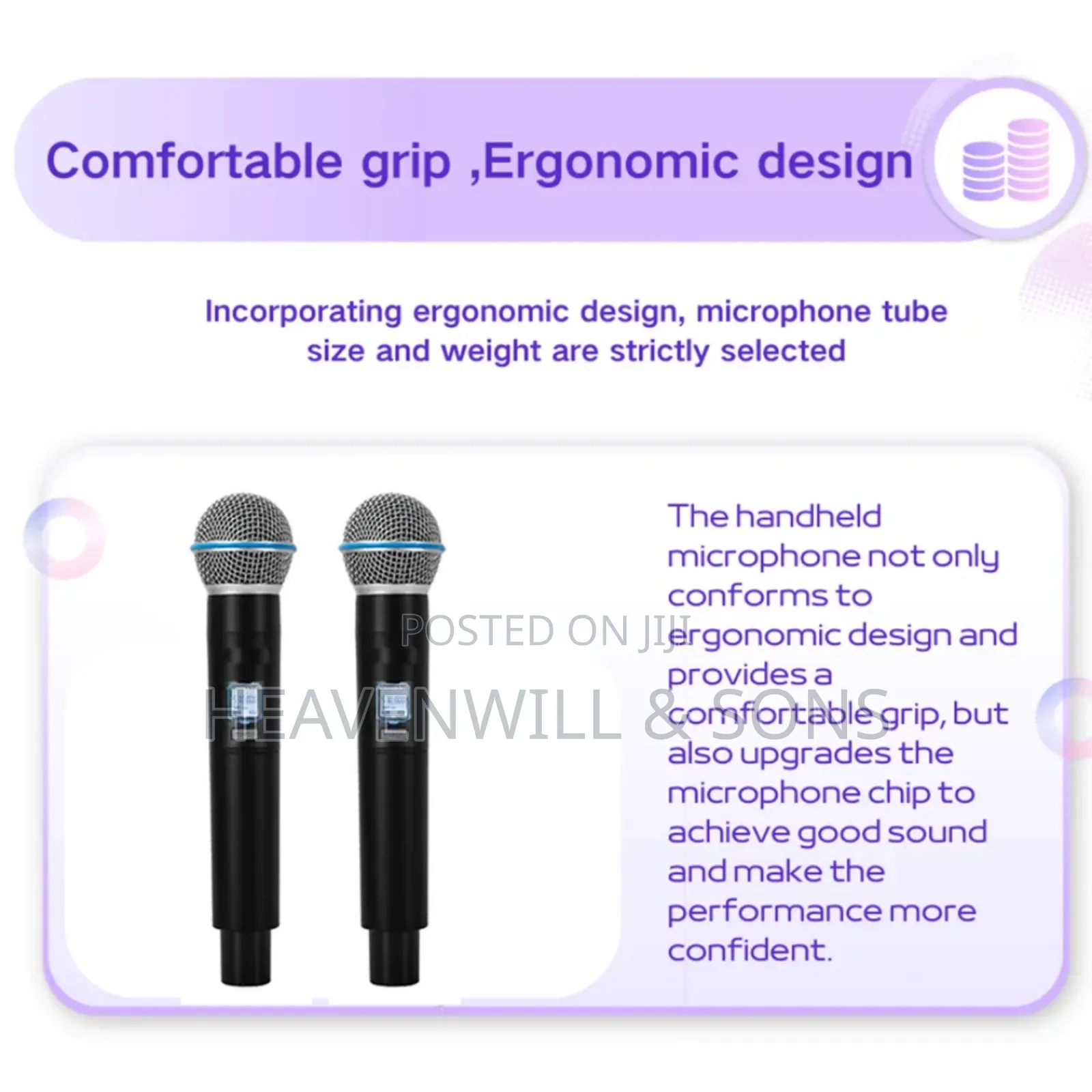 Glxd4 Rechargeable Wireless Microphone 80–100m Dual Channel