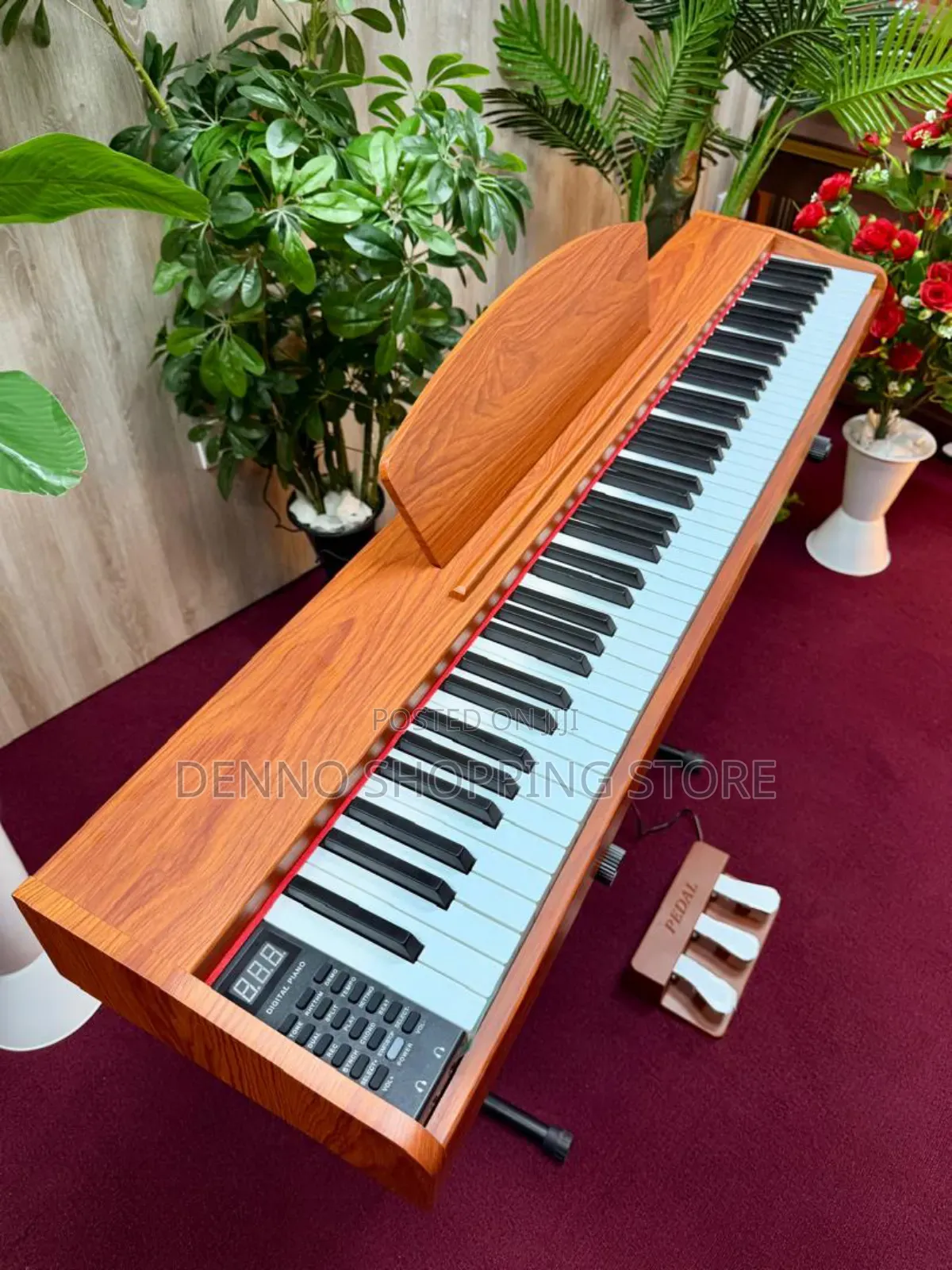 Digital Brown Piano 88keys With 3 Pedal