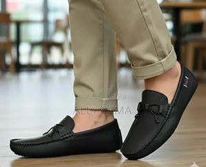 Mens Loafers Full Black Material Soft Leather