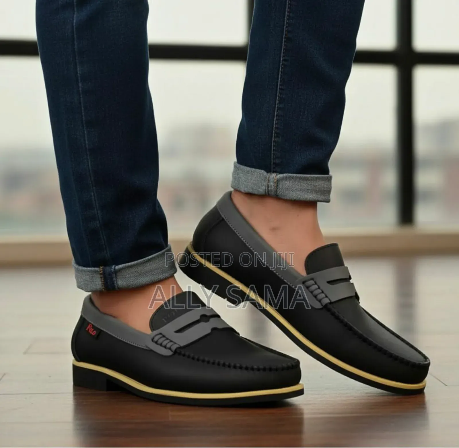 Mens Loafers Full Black Material Soft Leather