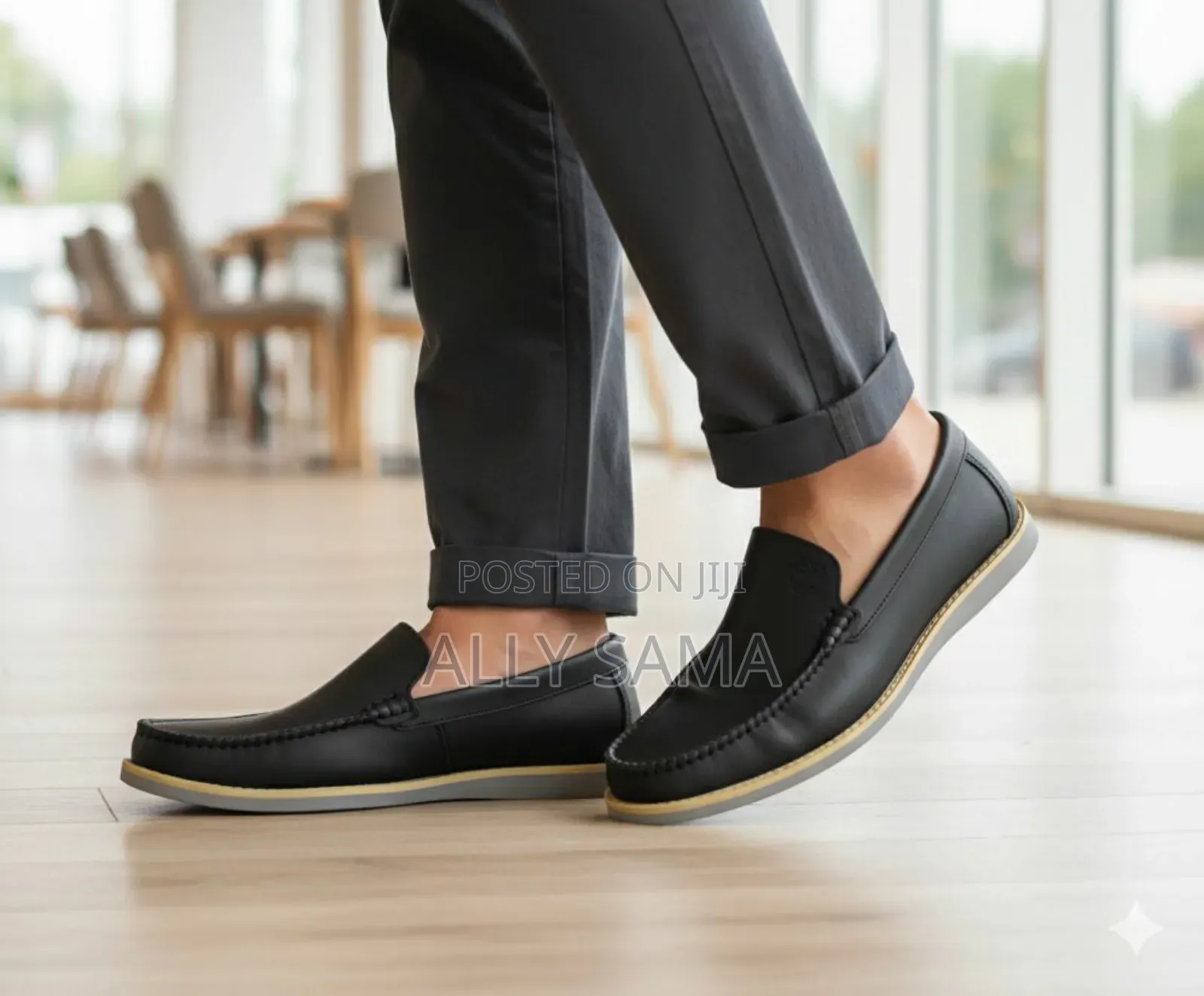 Mens Loafers Full Black Material Soft Leather