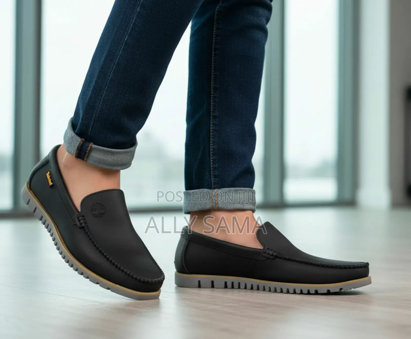Mens Loafers Full Black Material Soft Leather
