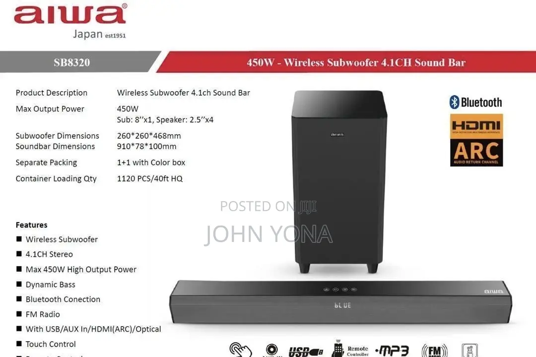Aiwa Soundbar Wireless 450w