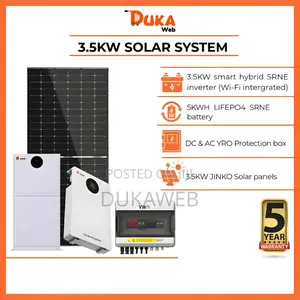 3.5kw Solar System – Hybrid Inverter, 5kwh Battery.