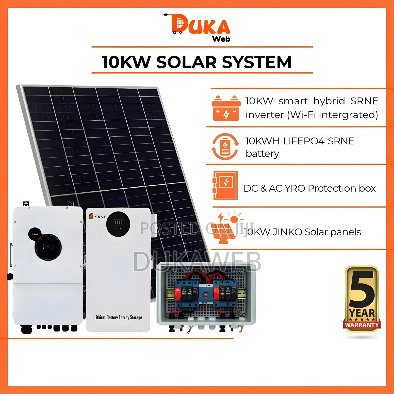10kw Solar System – 10kwh Battery