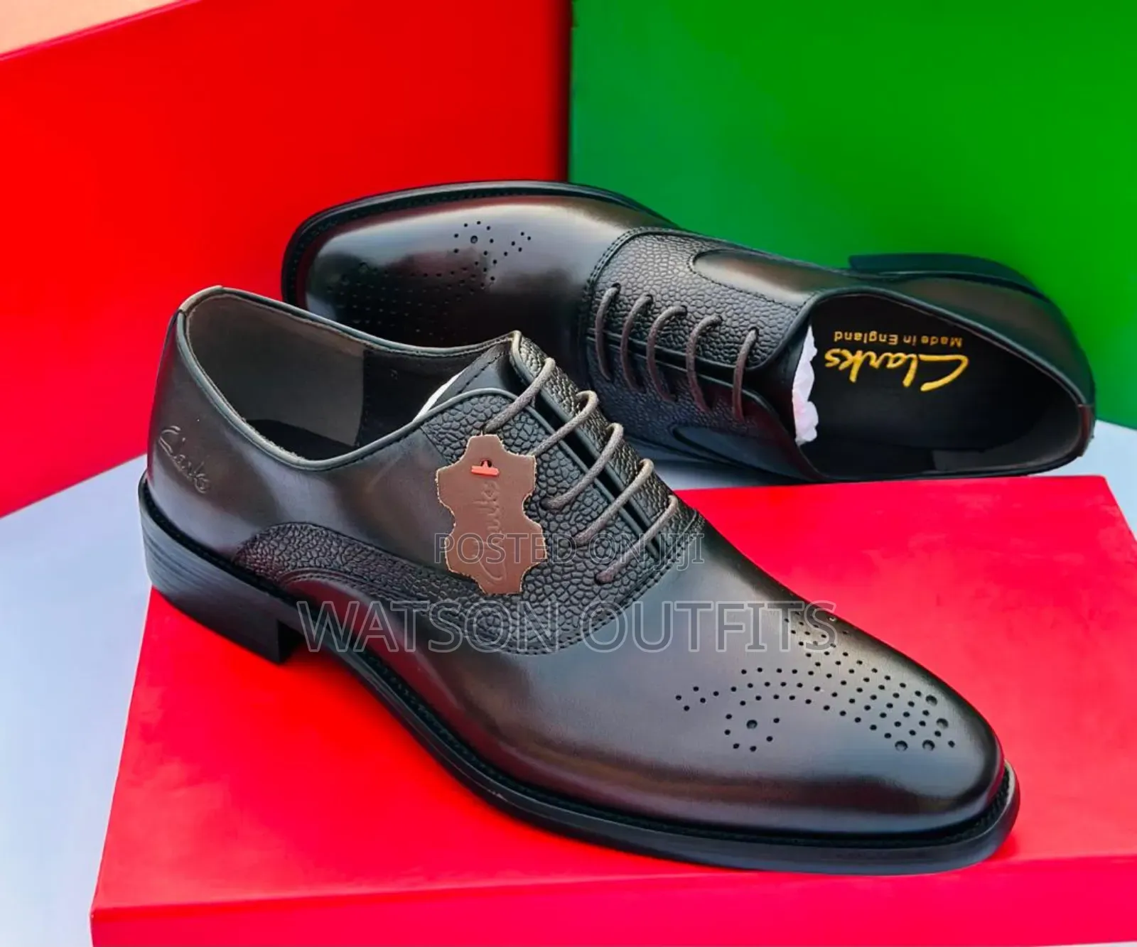 Men's Leather Shoes or Viatu Official and Classic Vya Clarks
