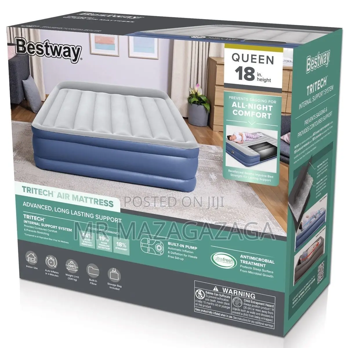Tritech Queen or Double Air Mattress Inch 24 5*6