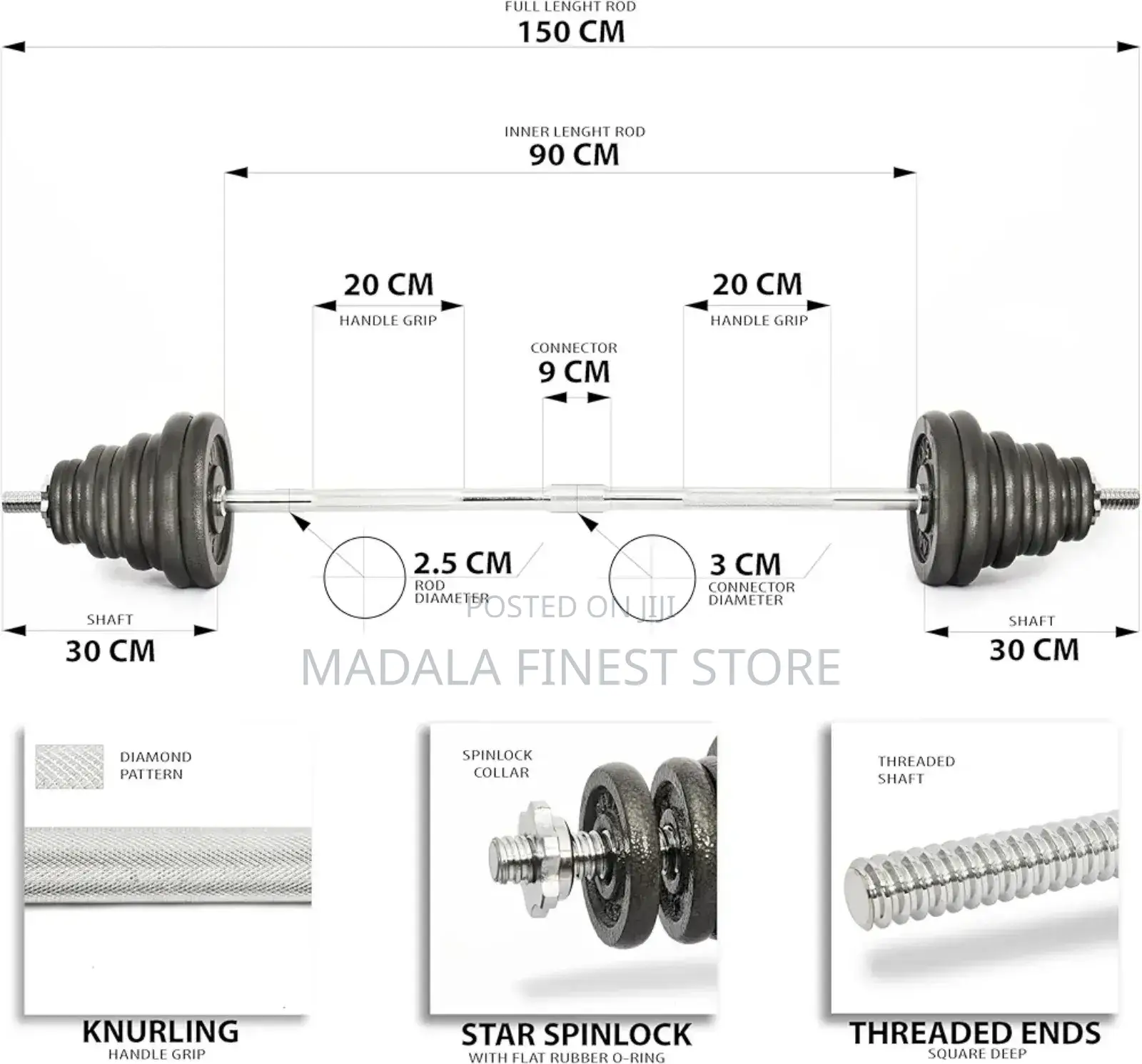 50kg Chrome Dumbbell Set