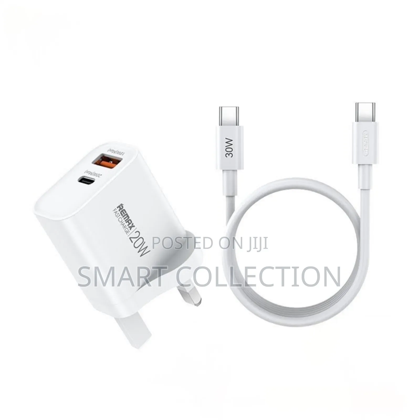 20w Fast Charger (Usb+Type C)Set With 30w Usb Cable Included
