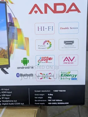 Tv Double Glass 32 Inches With Bluetooth
