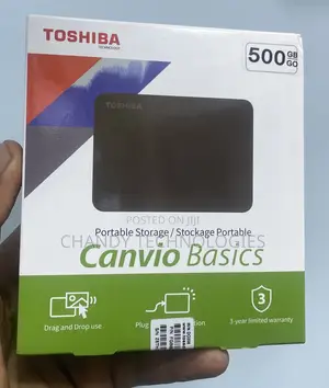 Toshiba Canvio Basics 500 Gb Portable External Hard Drive.