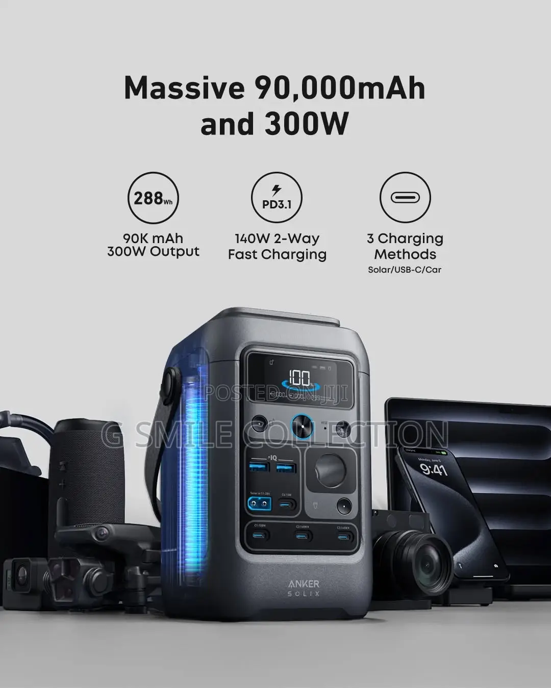 Anker Solix C300 Dc Portable Power Station