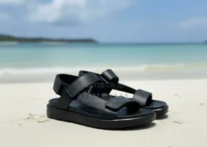 Men's Sandals Ecco Full Black Material Leather