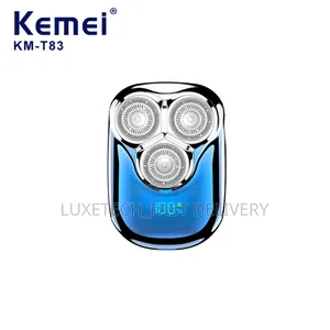 Kemei Km-T83 Mini Rechargeable Shaver With Triple Rotary Blade System