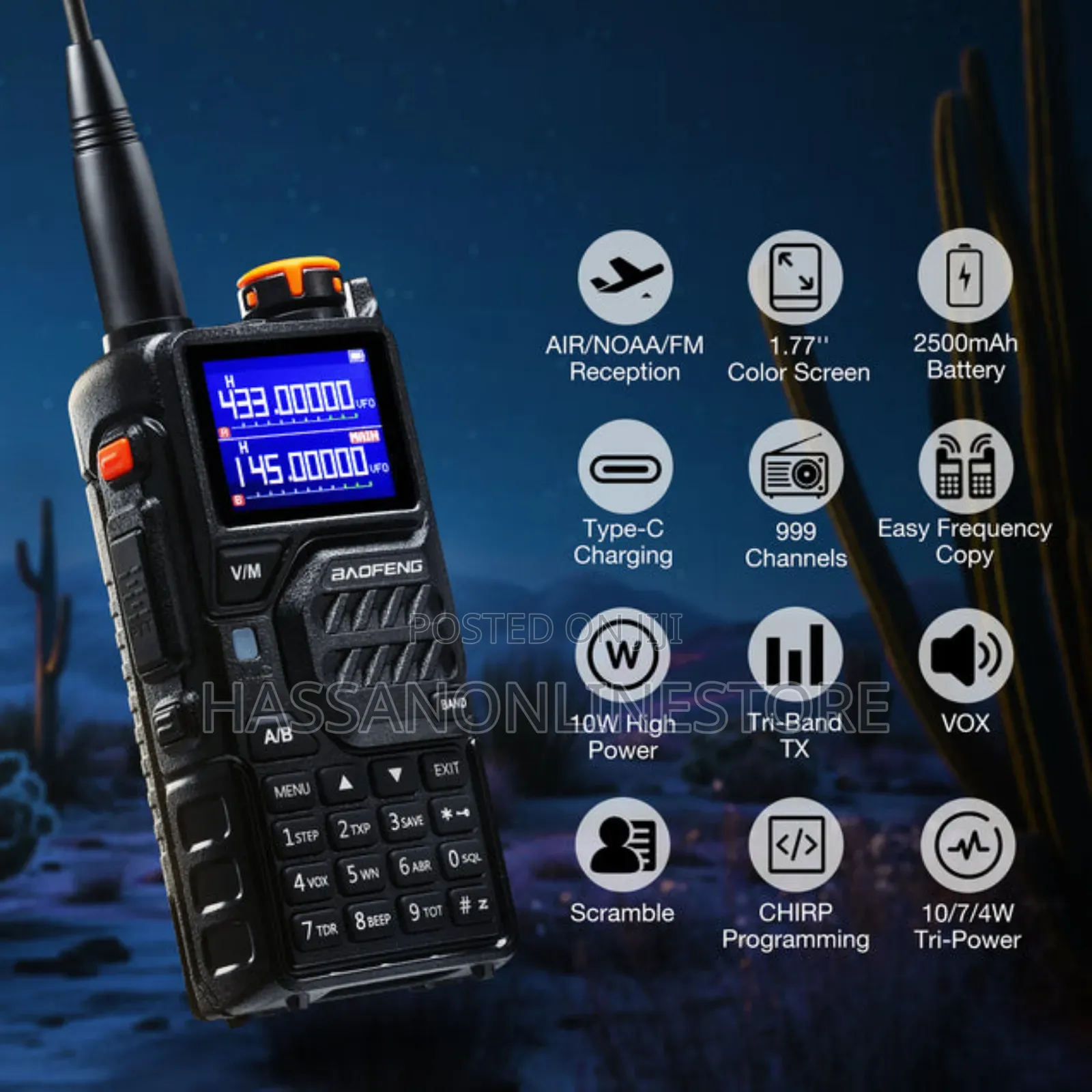 Baofeng Plus 10w Tri-Band Radio - Pair