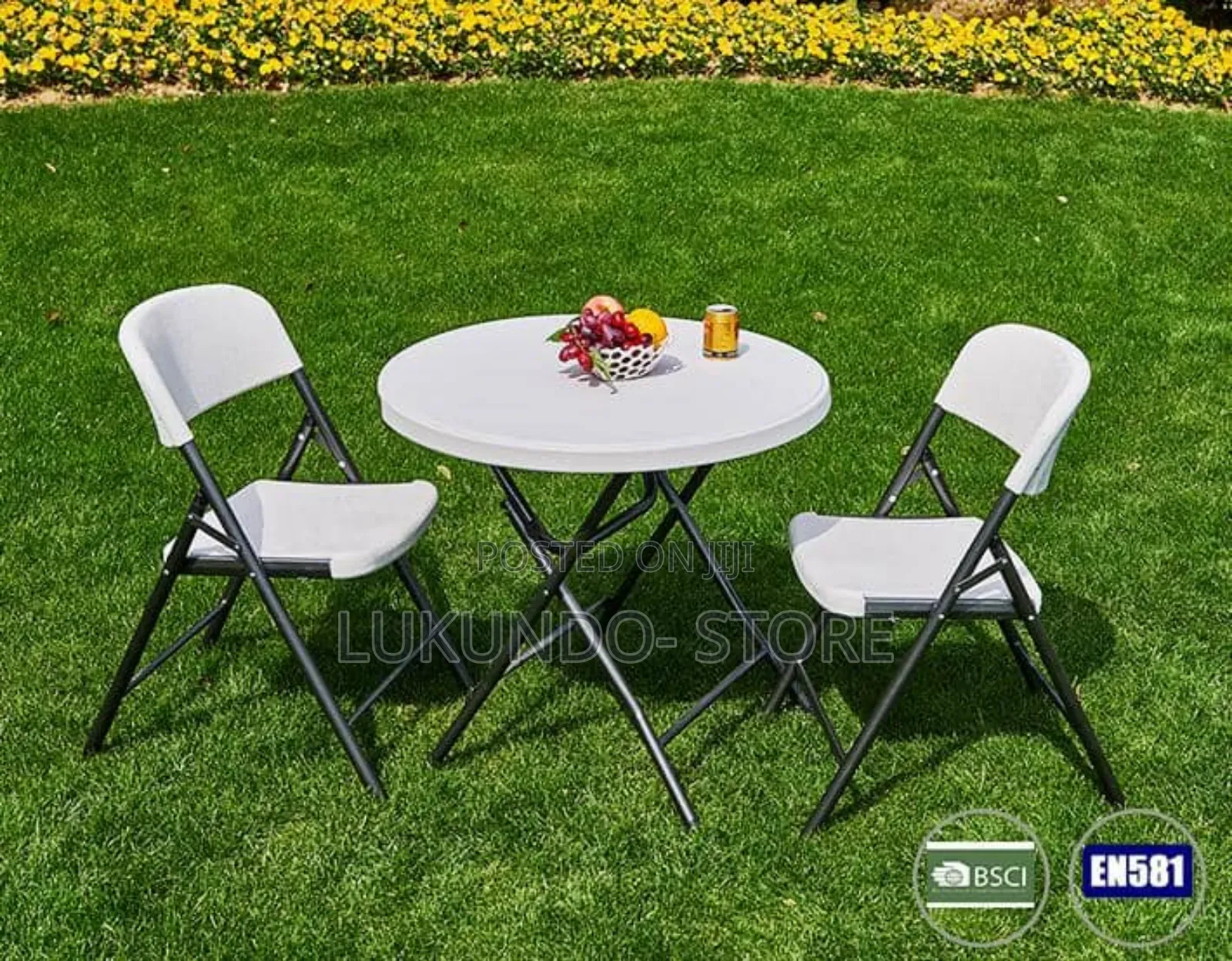 Outdoor Folding Table With 2 Chairs