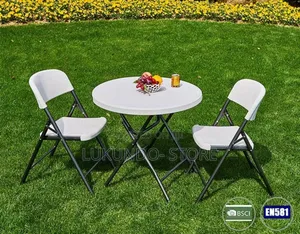 Outdoor Folding Table With 2 Chairs