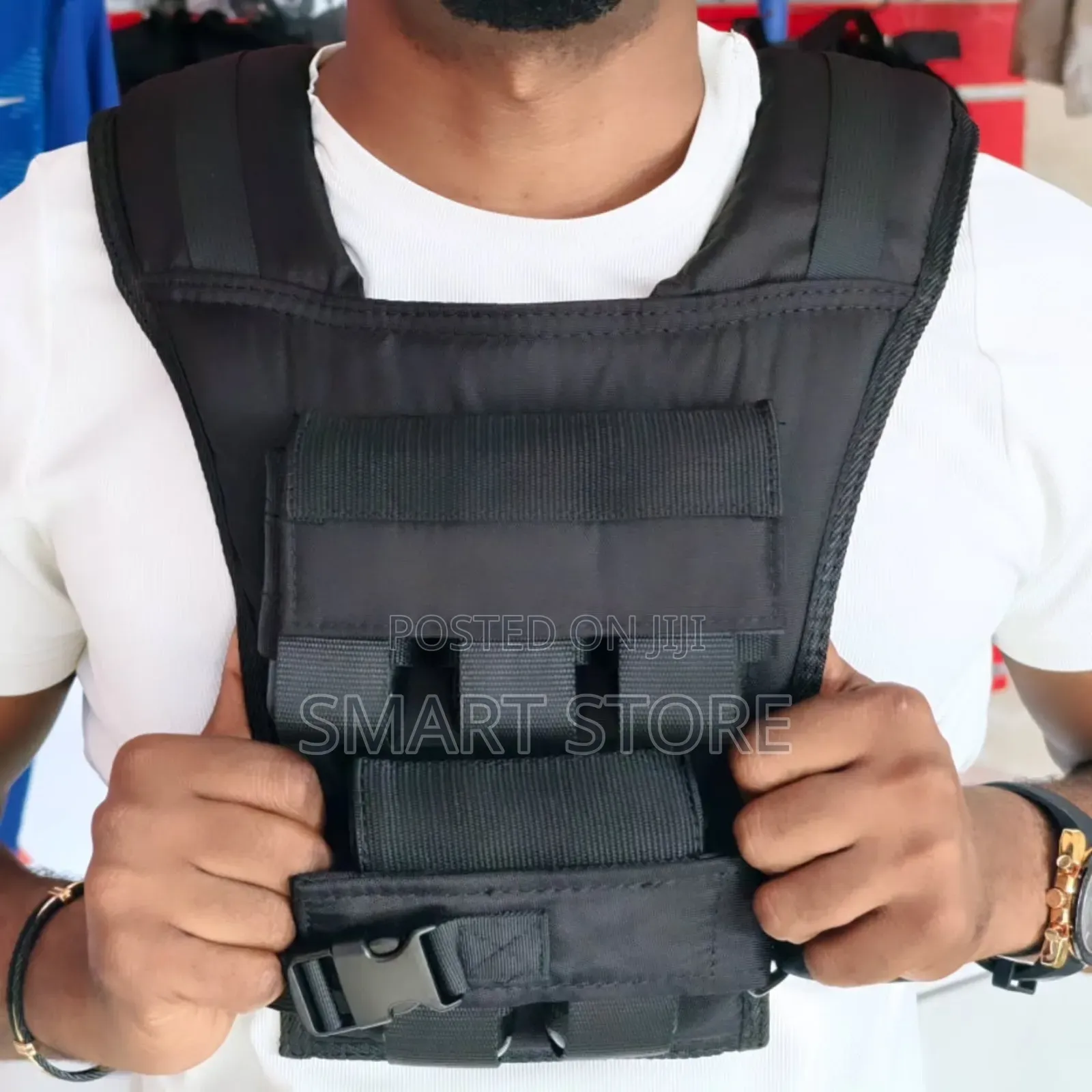 10kg Adjustable Weight Vest – Black