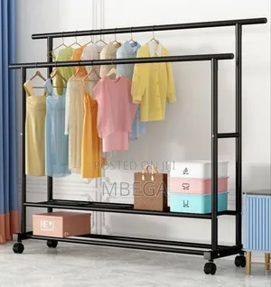 *#2-Tier Double Pole Clothes Organizer* 65 Kg
Dimension:109*158cm