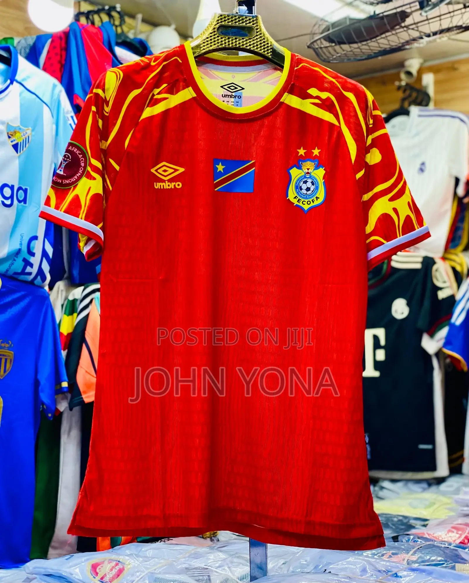 Dr Congo 2025/2026 Third Red Jersey.