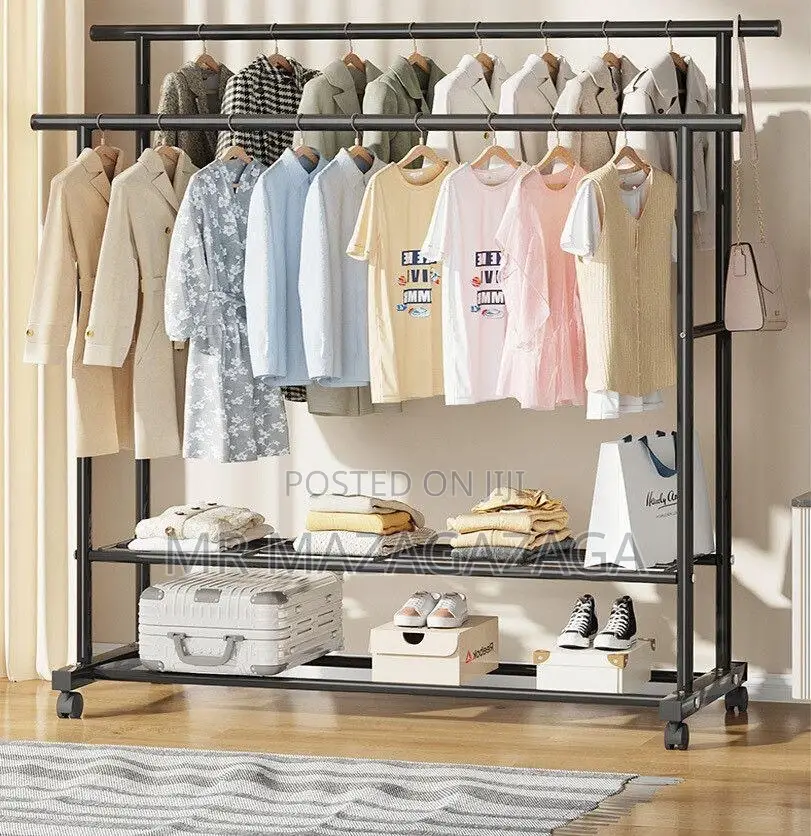 Tier Double Pole Clothes Organizer