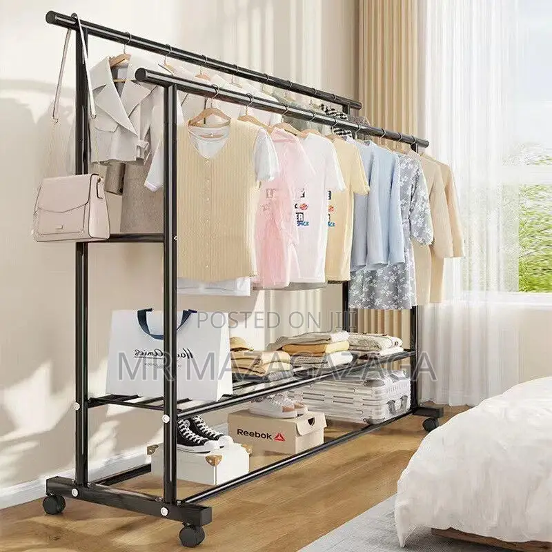 Tier Double Pole Clothes Organizer