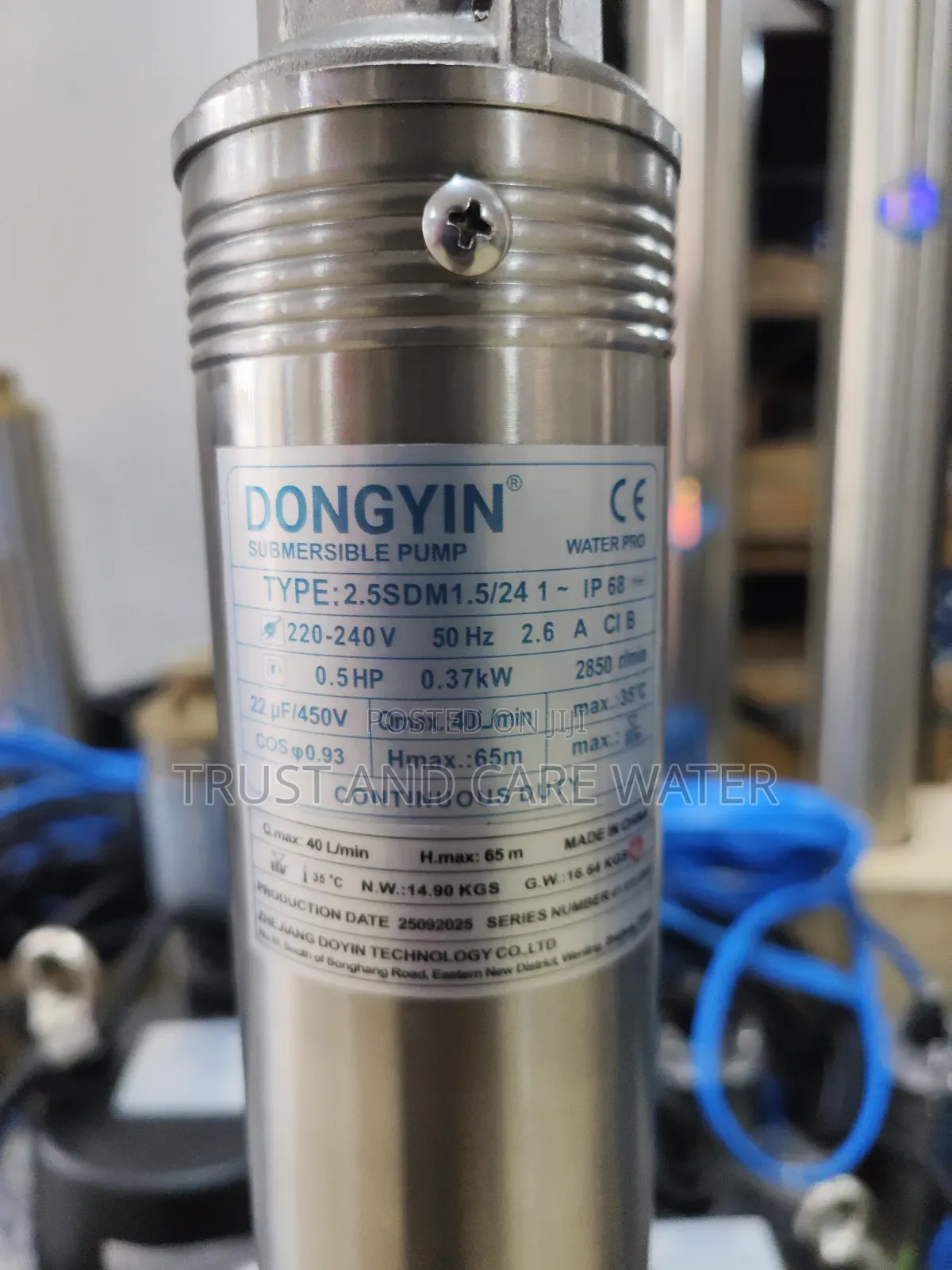 Dongyin Submersible 0.5hp (Nyembamba)