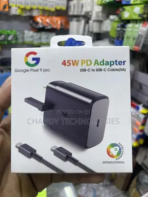Samsung 45w Pd Adapter With a Usb-C to Usb-C 5a Cable.