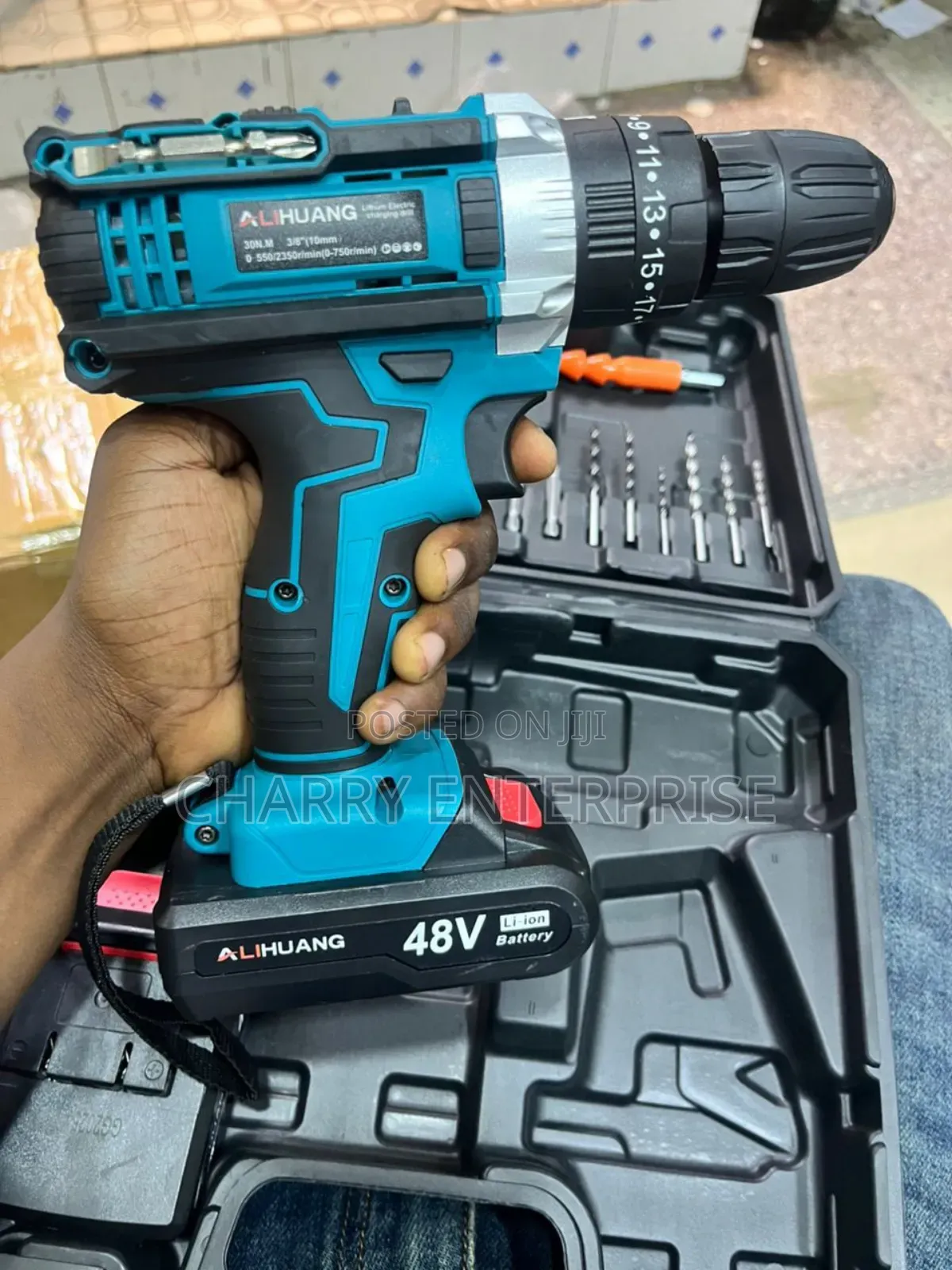 Alihuang 48v Cordless Drill Machine Tool Kit Yenye Nguvu