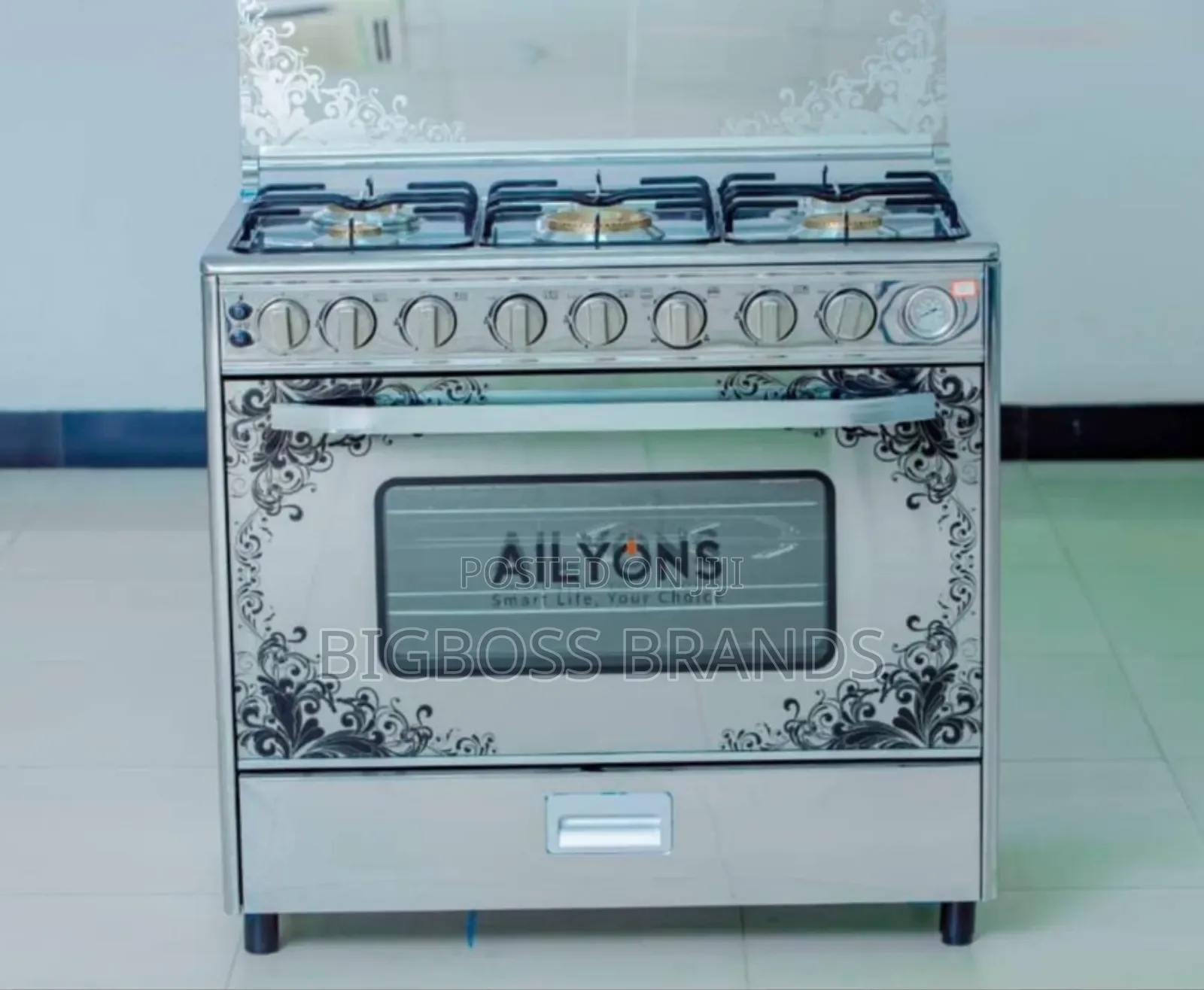 Ailyons Full Gas Free Standing Cooker 60x90 5 Plates
