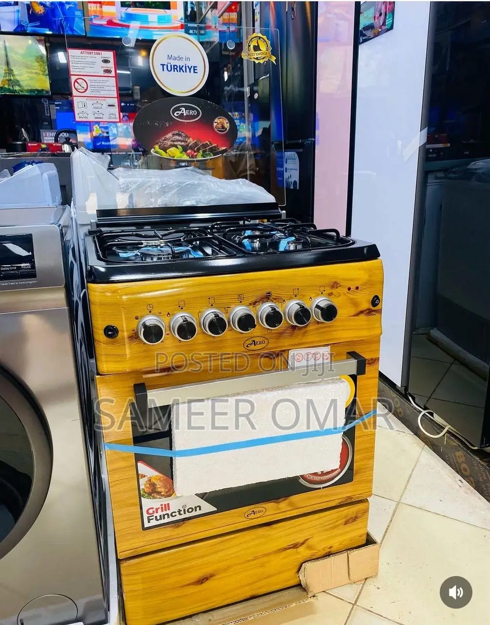  Aero 60cm X 60cm Gas Cooker – Agc-6631wd (Wood Design) 