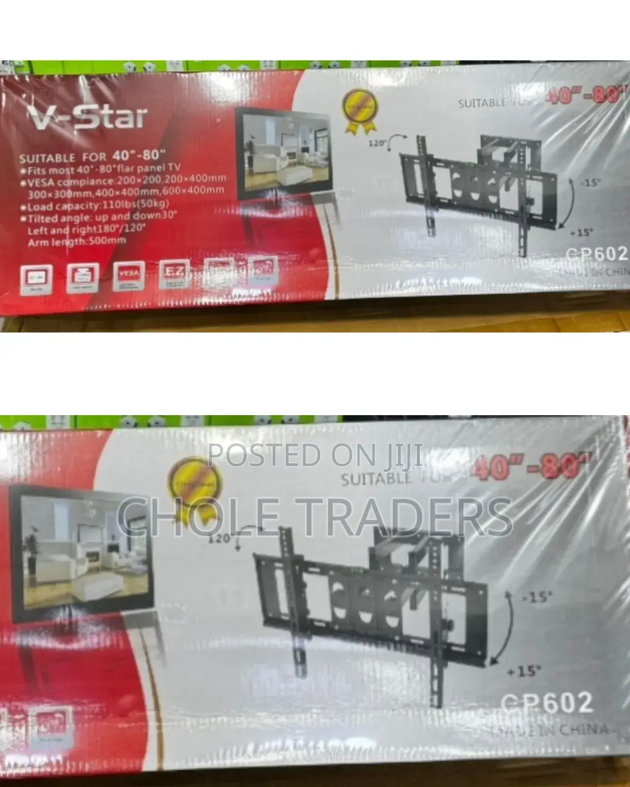 40-80 Inch Motion Tv Wall Mount Bracket (V-Star)