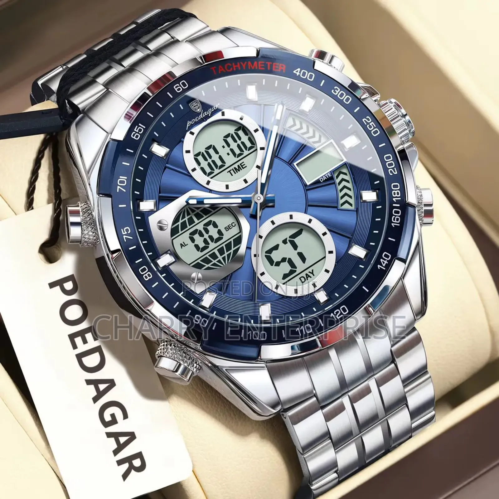 Classic Poedagar Watch Full Box Tarehe Waterproof
