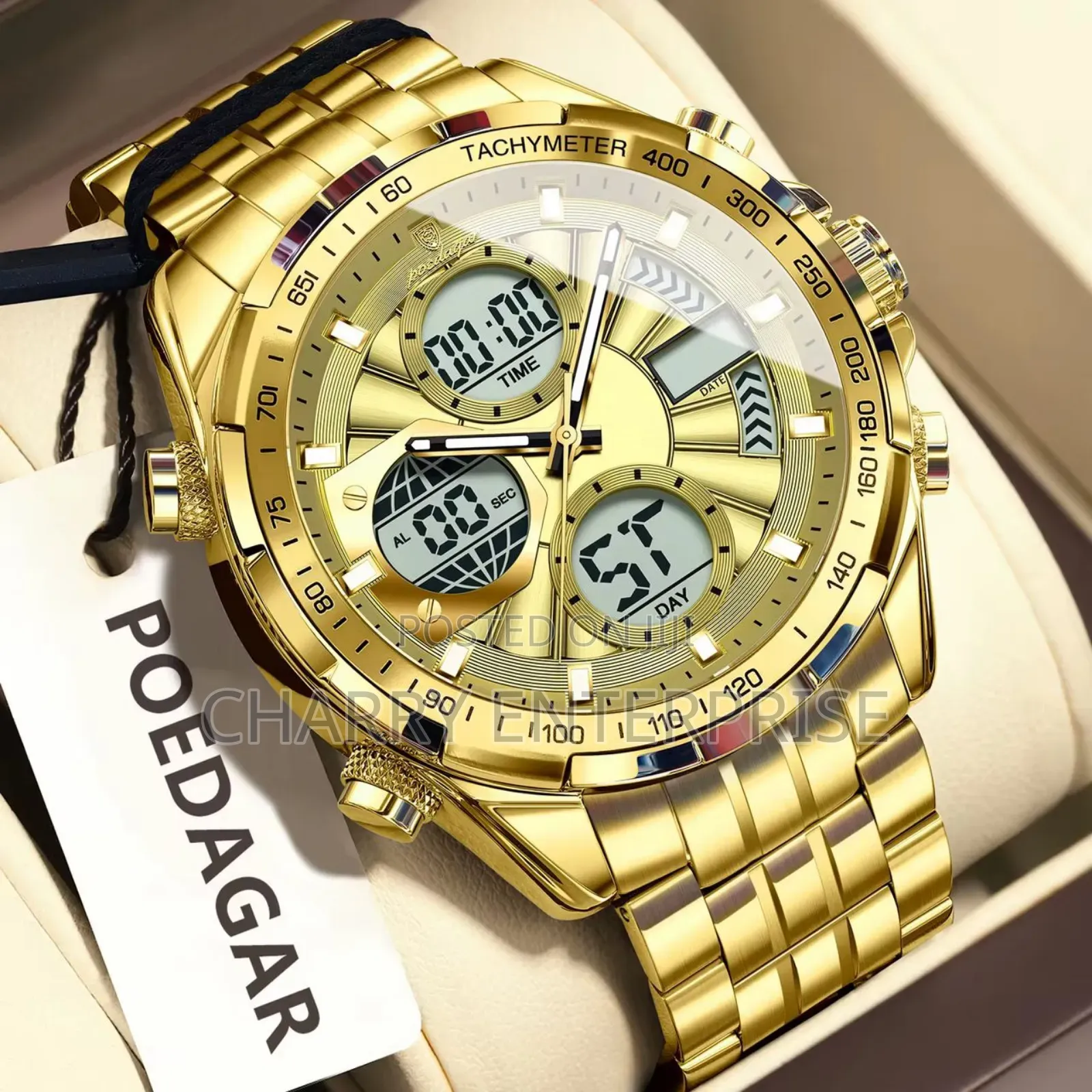 Classic Poedagar Watch Full Box Tarehe Waterproof