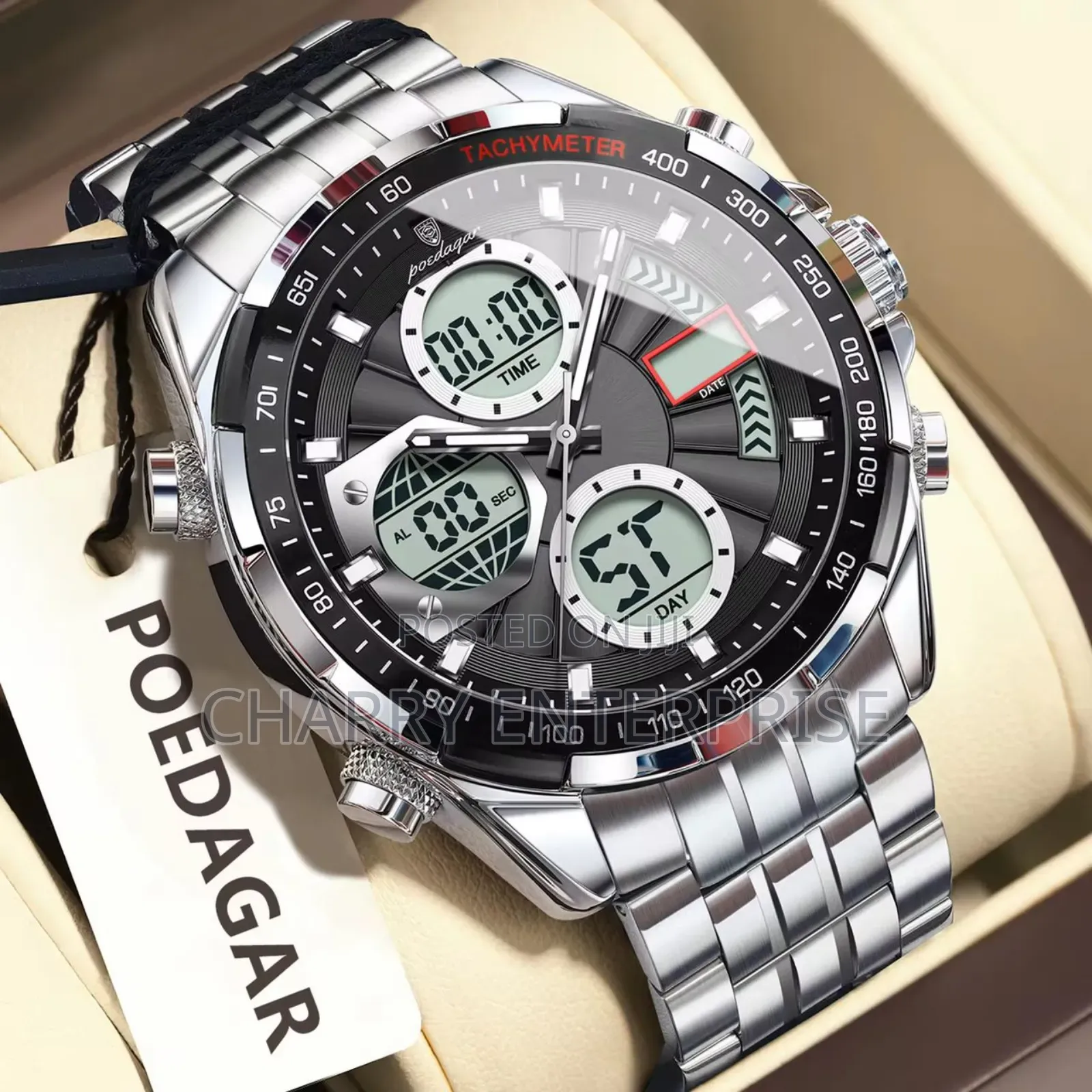 Classic Poedagar Watch Full Box Tarehe Waterproof