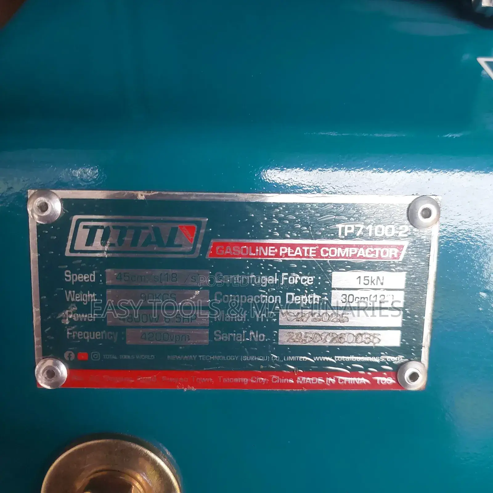 Total Petrol Compactor 90kg