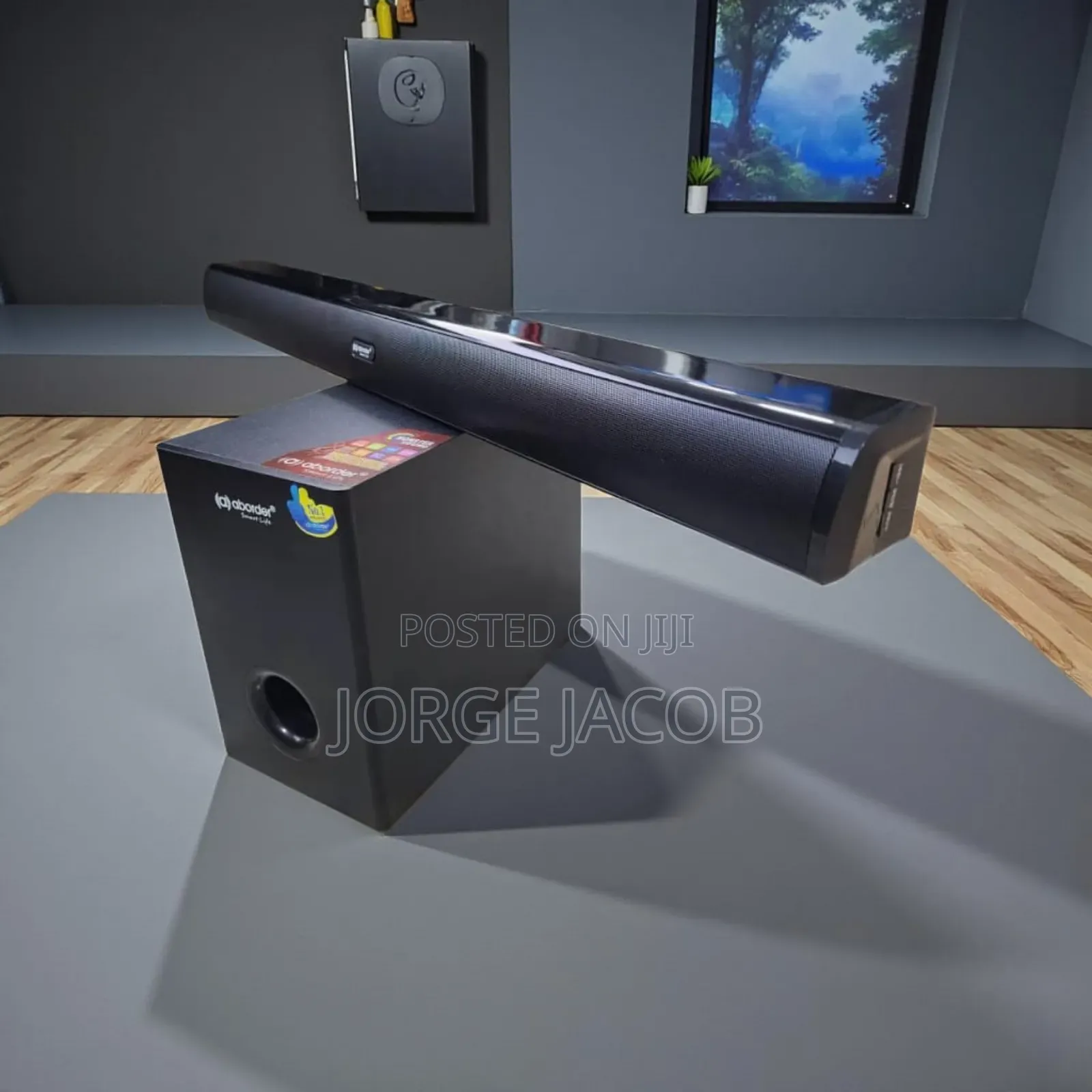 Aborder Soundbar With a Subwoofer.