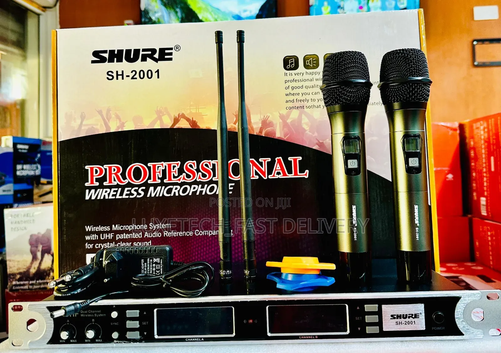 Shure Sh-2001 Professional Wireless Microphone System (Double)