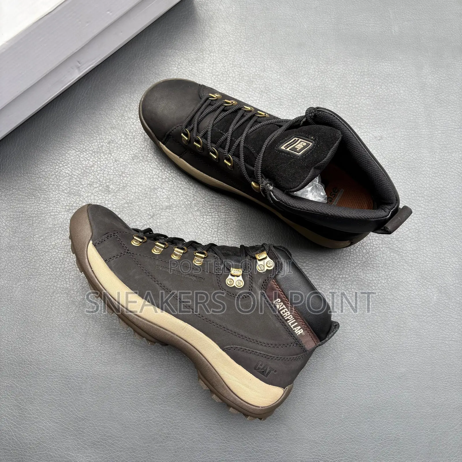 This Is a Pair of Black Caterpillar Active Alaska Boot