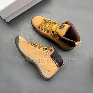 This Is a Pair of Caterpillar Work Boots,