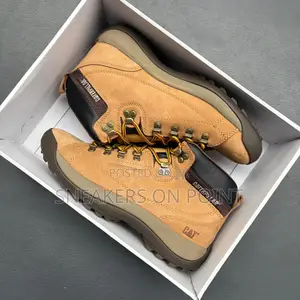 This Is a Pair of Caterpillar Work Boots,